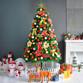 圣誕樹裝飾擺件3米松針豪華加密圣誕節大型場景布置套餐家用新款
