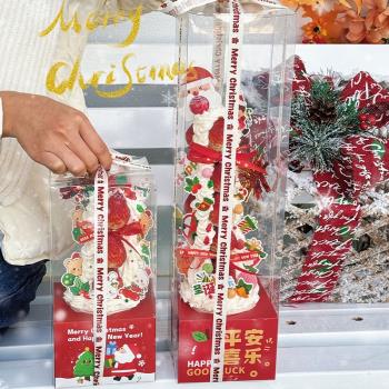 圣誕節草莓塔蛋糕裝飾絲帶圣誕麋鹿天使星星蛋糕插件甜品臺裝扮