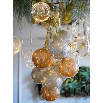 掬涵超大發光燈球垂吊球圣誕節裝飾商場店鋪掛飾吊飾圣誕樹配件