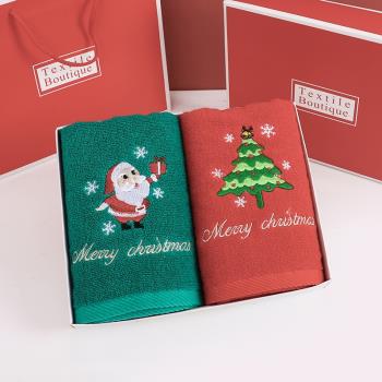 圣誕禮物純棉毛巾禮盒裝圣誕節伴手禮實用公司企業元旦平安夜禮品