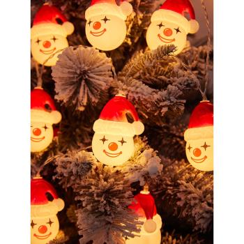 圣誕節小丑燈飾彩燈串led雪人裝飾燈小掛件節日裝扮場景布置掛飾