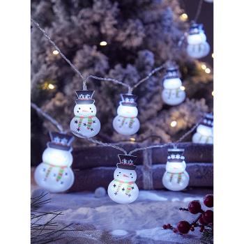圣誕節裝飾品創意彩燈閃燈串燈led小掛燈場景布置裝扮雪人圣誕樹