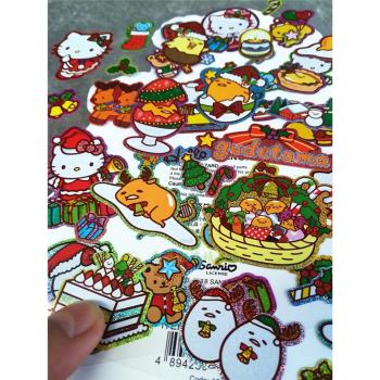 香港三麗鷗Sanrio KITTY SNOOPY 圣誕節貼紙 PVC創意卡通裝飾貼紙