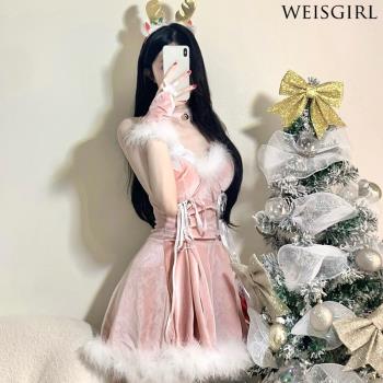 圣誕節主題服裝COS兔女郎貓女王誘感套裝夜店酒吧女仆裝圣誕戰袍