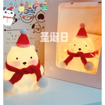 網紅創意led圣誕小熊夜燈發光玩具圣誕節裝飾品地攤夜市禮品禮物