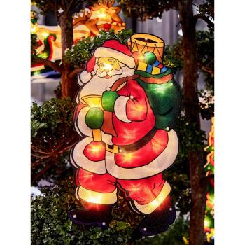 圣誕快樂老人雪人圣誕節裝飾彩燈led創意小掛飾發光掛件場景布置