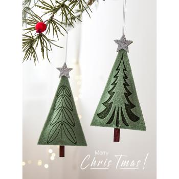 諾琪 毛氈迷你圣誕樹掛飾圣誕節裝飾品北歐圣誕樹小掛件吊飾