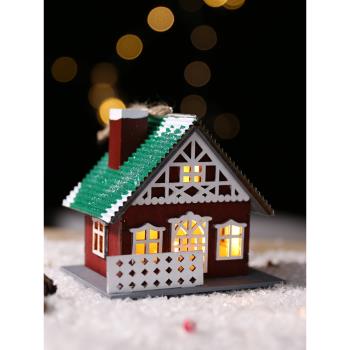 圣誕裝飾品圣誕節裝飾圣誕樹創意盲盒桌面小擺件木屋家族掛件掛飾