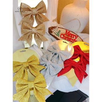 【心悠】圣誕節金粉蝴蝶結裝飾圣誕樹場景布置DIY禮物氛圍道具