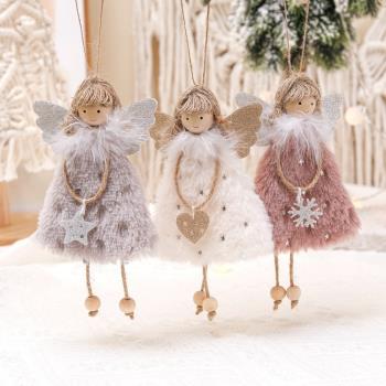 跨境新圣誕節裝飾創意娃娃吊飾天使女孩掛件 圣誕樹吊飾 圣誕用品