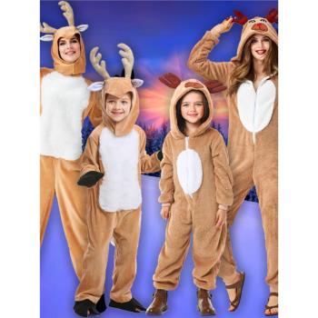 聖誕節兒童可愛動物裝親子服馴鹿