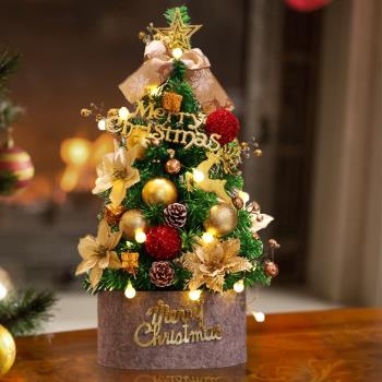 2024創意迷你圣誕樹套餐圣誕節裝飾品小型樹60cm家用酒店桌面擺件