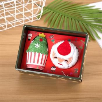 圣誕節平安夜跨年公司活動禮物圣誕樹老人促銷造型毛巾禮盒