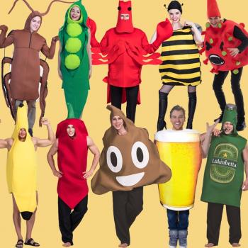 萬圣節蟑螂香蕉便便啤酒熱狗西瓜昆蟲邪惡搞笑卡通人偶男女演服裝