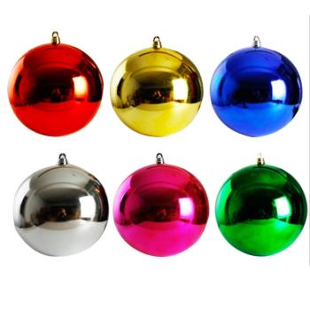 3-60cm圣誕球圣誕節樹裝飾品鏡面亮光亞光閃粉電鍍球彩球商場吊球
