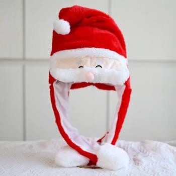 圣誕節禮物圣誕老人帽子麋鹿頭套會動耳朵的頭飾裝飾品小禮品