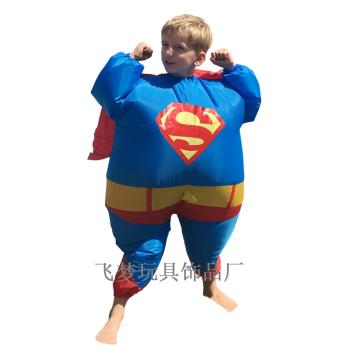 抖音兒童肥超人蝙蝠俠充氣服裝六一兒童節表演圣誕禮物表演服裝