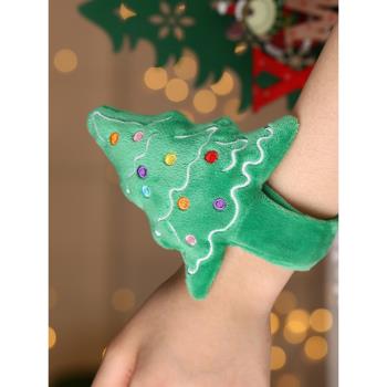 新款圣誕裝飾圣誕小鹿拍拍圈兒童成人手環圣誕節兒童禮物啪啪手環