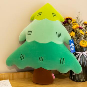 圣誕樹抱枕毛絨玩具蘋果樹創意兒童玩偶圣誕節新年禮物臥室裝飾品