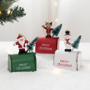 諾琪 圣誕樹掛飾小掛件圣誕節裝飾品場景布置道具裝扮郵箱擺件