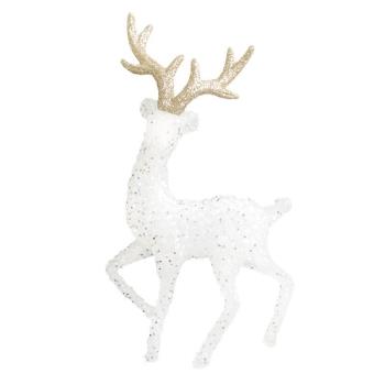 網紅圣誕節水晶鹿蛋糕裝飾閃粉圣誕麋鹿小鹿擺件生日烘焙玩具插件