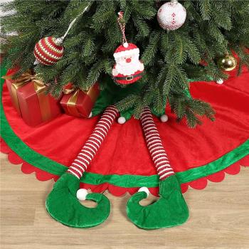圣誕節裝飾圣誕樹裙金銀紅亮片珠片精靈腳圣誕樹裙圍樹底底座圍裙