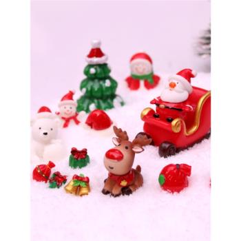 圣誕節裝飾品圣誕老人雪人雪橇樹公仔玩偶手辦模型桌面迷你小擺件