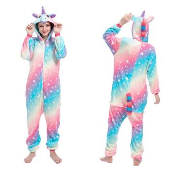 睡衣派對男女情侶獨角獸法蘭絨連體衣搞怪家居服Unicorn Pajamas