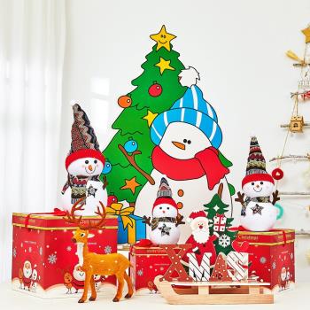圣誕節場景裝飾布置套裝酒店商場櫥窗美陳禮盒KT板圣誕老人雪人