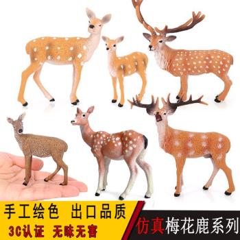 白尾鹿實心模型圣誕節野生動物