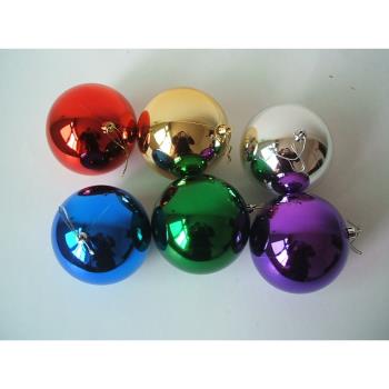 12cm圣誕電鍍球/圣誕彩球/鏡面球/圣誕掛件圣誕節裝飾品 中庭掛件