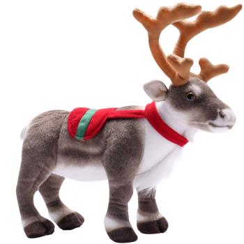圣誕麋鹿毛絨玩具馴鹿公仔小鹿布娃娃玩偶圣誕節禮物圣誕老人抱枕