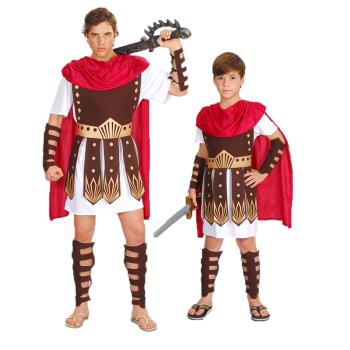 圣誕節演出服裝成人男女古羅馬武士角斗士斯巴達戰士衣服兒童親子