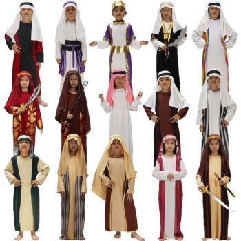 圣誕節運動會女阿聯酋公主衣服 兒童男COS阿拉伯中東迪拜王子服裝