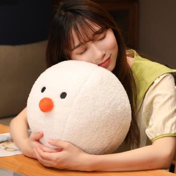 可愛玩偶雪球抱枕雪人公仔靠墊毛絨玩具解壓聖誕節兒童平安夜禮物
