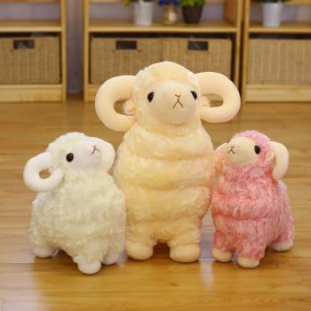 仿真小綿羊可愛小羊毛絨玩具羊駝玩偶公仔山羊娃娃圣誕節禮物女孩