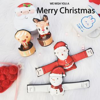 新款圣誕節裝飾品創意小禮品麋鹿拍拍圈抱抱圈圣誕掛件小朋友禮物