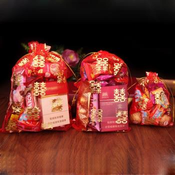 喜糖袋婚慶喜慶用品結婚圓糖袋紗創意禮品袋糖盒 圣誕節包蘋果