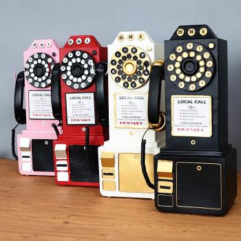 復古老式電話機模型墻上壁掛裝飾創意網紅奶茶店酒吧墻面道具掛件