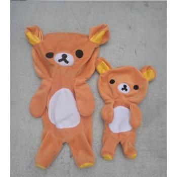 毛絨玩具泰迪熊皮圣誕節禮物充棉橙色小熊公仔皮套不含芯