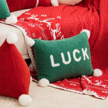 迷霧之森ins風圣誕抱枕網紅裝飾禮物沙發客廳靠枕臥室床頭靠背墊