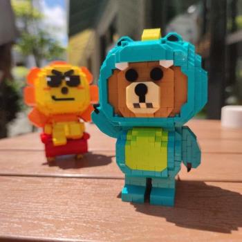 loz小顆粒微型鉆石積木塑料拼裝益智卡通玩具熊兒童成人生日禮物
