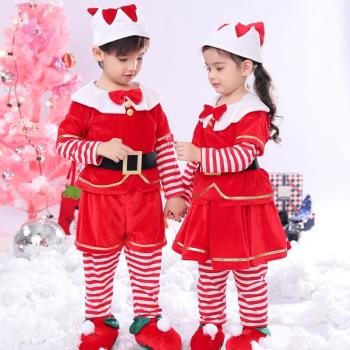 圣誕老人服裝女童寶寶幼兒園裙子