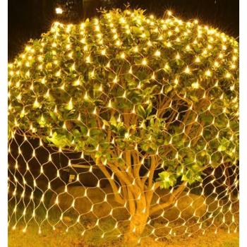 led太陽能網燈漁網彩燈閃燈串燈室內戶外防水圣誕節日婚慶裝飾燈