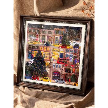 galison冬燈拼圖木質相框500片1000片成人版裱框裝飾擺件圣誕禮物