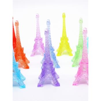 塑料仿水晶法國巴黎埃菲爾鐵塔幼兒園兒童飾品擺件拍照攝影小道具