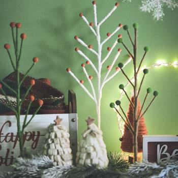 創意手工迷你圣誕樹節日桌面裝飾擺件家居拍攝道具christmasdecor