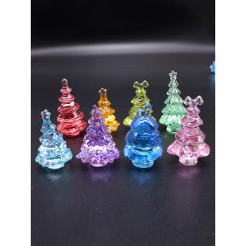 塑料透明仿水晶圣誕樹兒童寶石飾品拍照小擺設場景道具幼兒園獎品