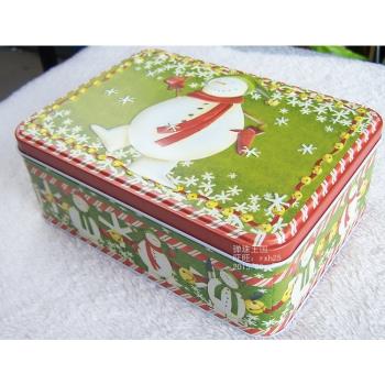 玻璃珠用圣誕款鐵盒馬口鐵盒火車頭收納盒方形鐵盒上下蓋盒子