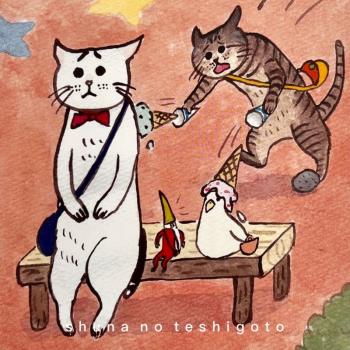 「SHUNA」請愛護小貓 日本50位愛貓插畫家公益聯展原版明信片現貨